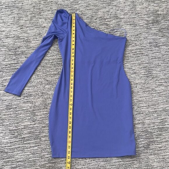 NWT Susana Monaco Pleated One Arm Dress Purple Orchid XL - Picture 9 of 14